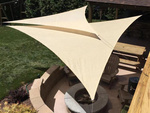 3x3x3m parasol de jardin imperméable triangle