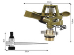 360° rotary pulsating metal lawn sprinkler