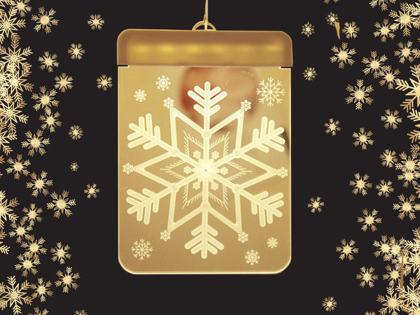 Vitrail 3d décoration lumières de noël