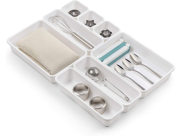 Organisateur de cuisine pour tiroir à couverts pliant xxl conteneur modulaire
