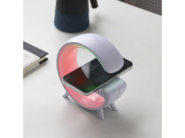 Led světlo rgb herní nabíječka indukční reproduktor budík rádio hodiny