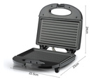 Opekač kruha za panini tortilje sendviče brez prijema 750w