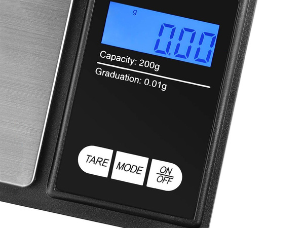 200g/0,01g termiskie elektroniskie grammatūru svari