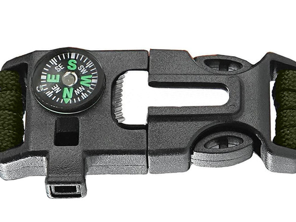 BRACELET DE SURVIE 5IN1 BOUSSOLE CORDE À FEU COUTEAU PARACORDE CORDE