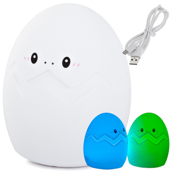 Lumina de noapte pentru copii a condus ou rgb touch usb