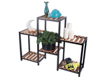 Flower pot high standing wooden flower bed 3 tier bookcase