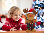 Rennes de noël dansant et chantant peluche de noël