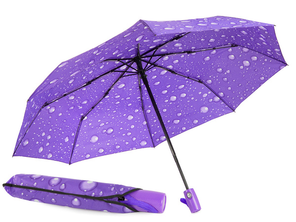 Umbrella folding umbrella automatic women's fibre