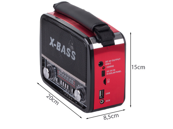 Mobilus virtuvės radijas maitinimo tinklo baterija fm/am/sw usb aux tf mp3 retro