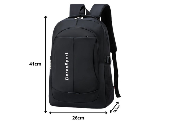 Mestský batoh školský mládežnícky športový 10l čierny 2 priehradky na notebook