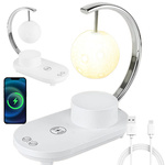Rgb moonlight con cargador de inducción 10w led usb altavoz bluetooth