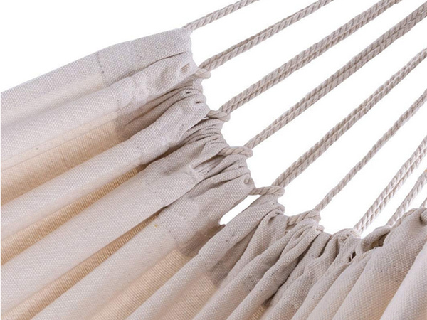 Jednoduchý materiál hammak 200x80 obal boho taška s lanemha