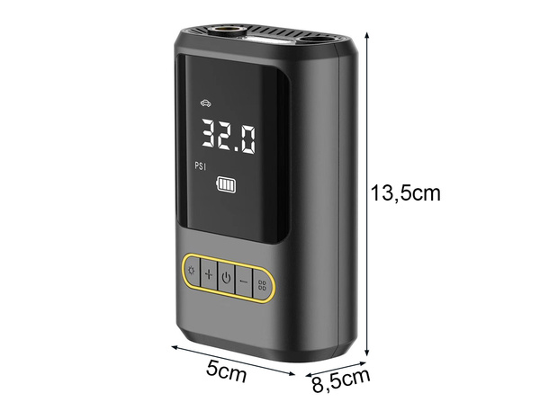 Elektromos kerékpárpumpa kerékpárokhoz és autókhoz kompresszoros fénykészülék 10 bar lcd