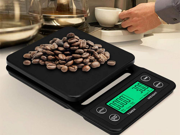 Elektronische koffeetrennwiegen elektronisches genaues tara 5kg 0,1g