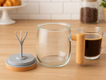 Cană cu amestecare automată pentru cafea, ceai și alte băuturi, din sticlă, electrică, 400 ml