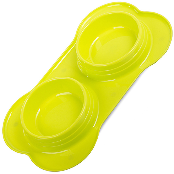 Dvojna posoda za hrano za pse/mačke 400ml x 2