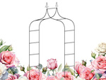 Pergola de jardin support de fleurs pour plantes grimpantes arche pour rosiers métal décoratif