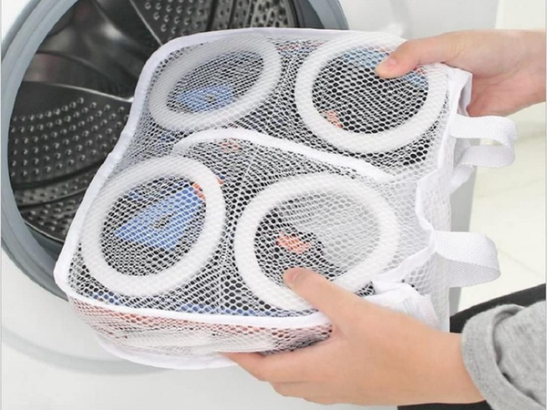 Bolsa de malla bolsa de lavado de zapatos con cremallera ropa interior espaciosa