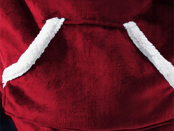 Warmes sweatshirt oversize-decke xxl 2in1 dickes fell weiches kapuzenmantel