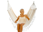 Hiking hammock large boho tassel two-person swing 200x150