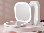 Make-up mirror with led illumination foldable x5 for travel bag