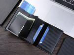 Cartera antirrobo rfid para hombre negra para tarjetas billetes ecopiel