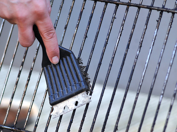 Parrilla y rascador de parrilla 2en1