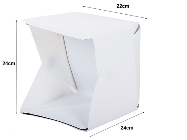 Cort de studio fără umbră pentru fotografierea produselor 20led
