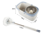 Mop rotativ 360 rotație turbo set găleată microfibră pad