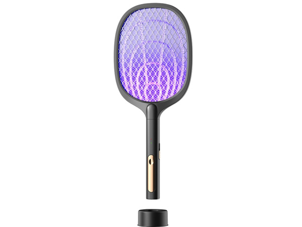 Electric fly swatter for mosquitoes moths insects with uv lamp with stand