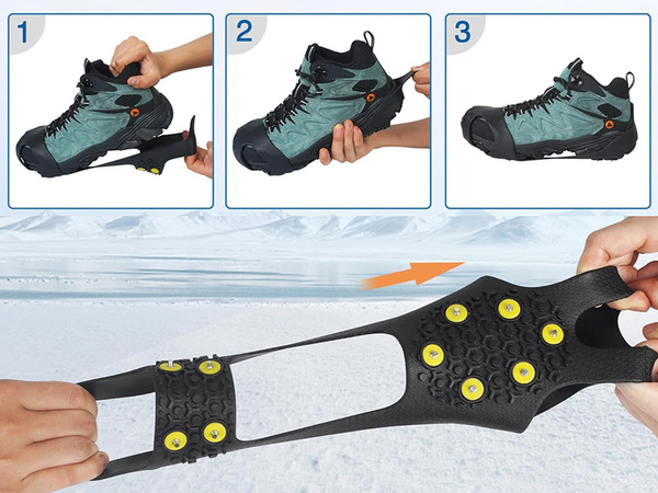 Hiking crampons spikes anti-slip overlays 42-45