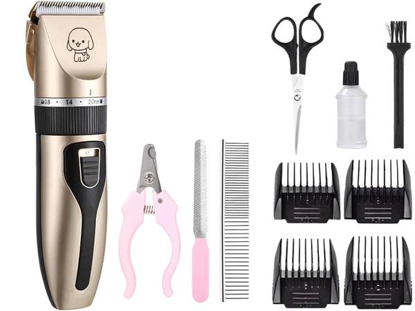 Set profesional de cortapelos sin cable para perros y mascotas