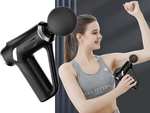Pistolet do masażu pleców ciała nóg masażer mocny massage gun 4 końcówki