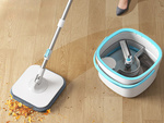 Mop obrotowy 360° z wiadrem turbo wiadro rotacyjne zestaw 2 x mikrofibra