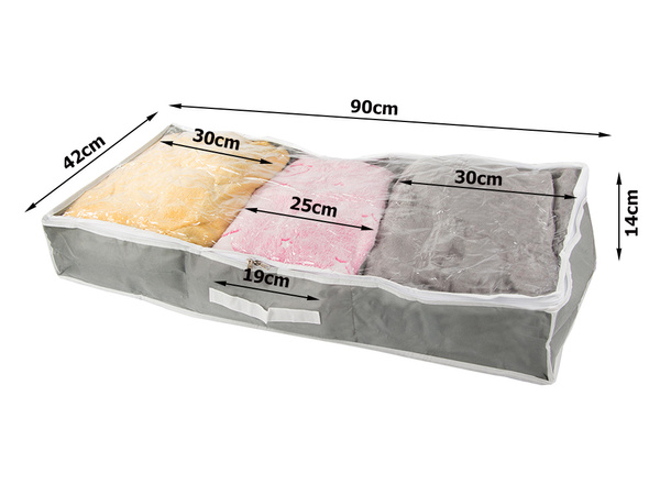 Úložný box organizér skříně na zip velký pro boty ložní prádlo