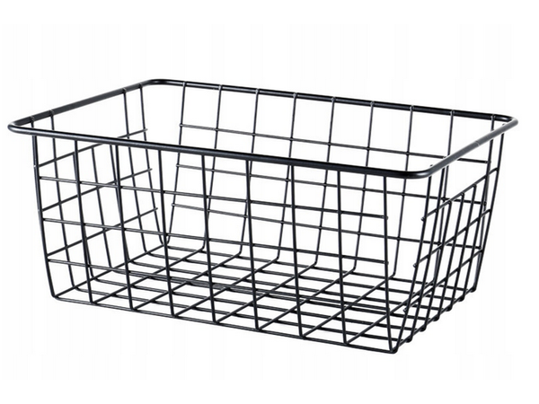 LOFT METALLIST TRAAT ORGANISEERIMISKORV KÖÖGI PUUVILJAKORVI MUST SUUR