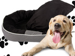 Hundebett weiches bequemes flauschiges plüschbett mit kissen