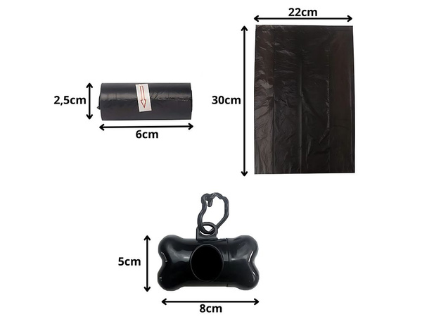 Perro caca bolsas 50 rollos fuerte perro + dispensador