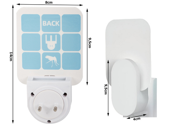 Repelente de mosquitos repelente de insectos con placas intercambiables limpiador de contacto uv