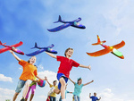 Blue aircraft styropian glide big styropian 47c