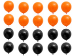 Komplet balonov za halloween črno oranžni 20 kosov