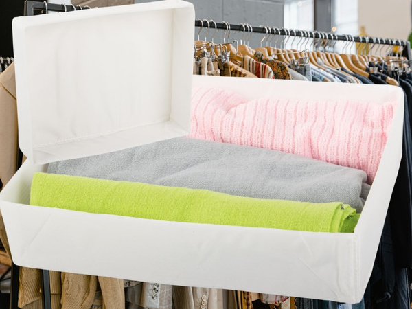 Organizator oblačil spodnje perilo za garderobni predal bela univerzalna