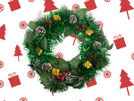 Guirlande couronne de noël décorations de noël décoration de porte fenêtre