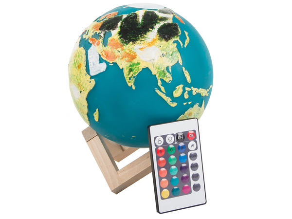 Lampă de noapte 3d rgb globe cu telecomandă, 20 de moduri de atingere pentru copii