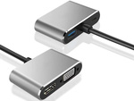 Adapter usb-c hdmi 4k vga hub usb 3.0 usb-c tápegység adapterre