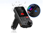 Bluetooth vysílač 5.0 fm reproduktor usb qc tf bass lcd 12-24v