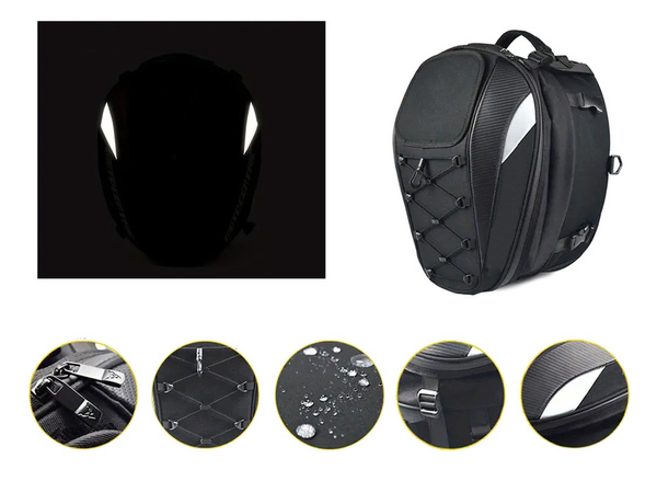 Motocikla mugursoma motocikla ķivere ūdensnecaurlaidīga soma pannier sēdeklis 2in1