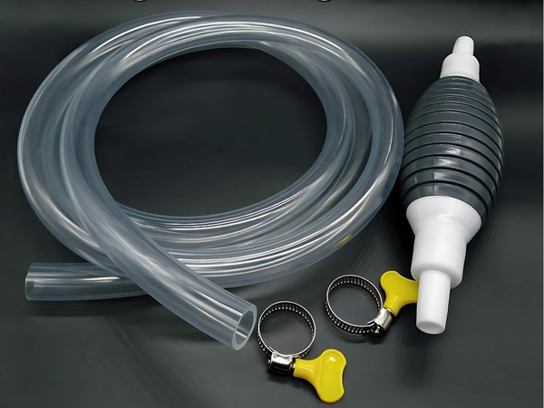 PUMP FOR DRAINING FUEL WATER OIL OIL HAND PUMP SET 2M HOSE CLAMPS