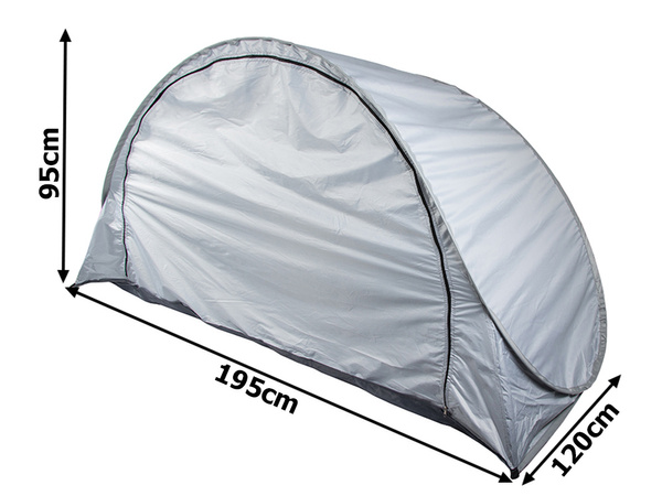 Tente de plage protection uv auto-pliante jardin gris grand
