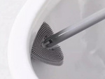 Brosse de toilette en silicone pour unité murale de lavage des toilettes